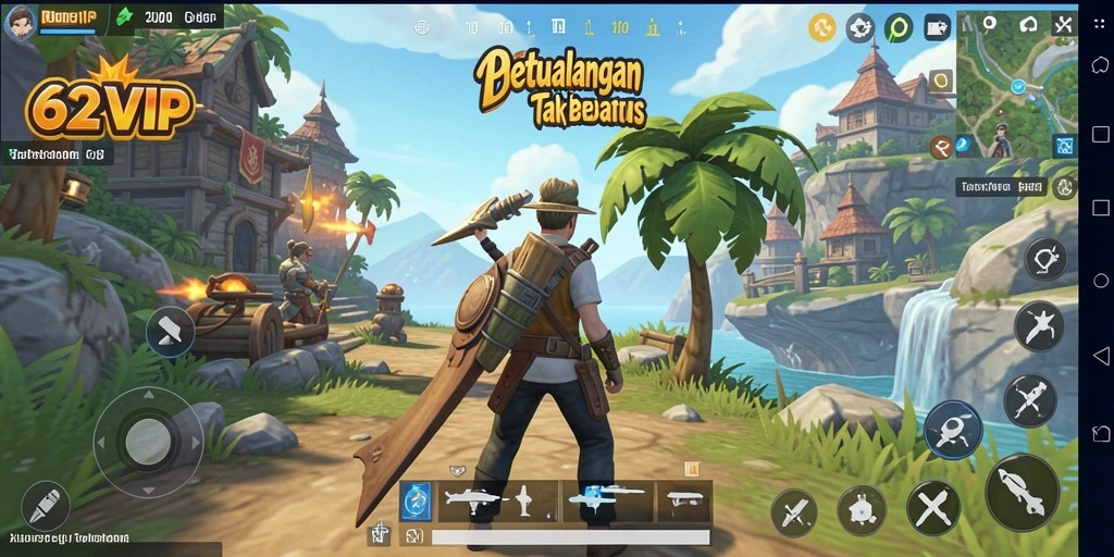 Tangkapan layar gameplay Open World 62VIP yang menakjubkan.