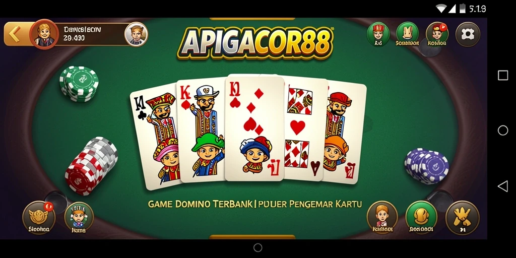 Screenshot gameplay APIGACOR88 menunjukkan keseruan permainan Domino.