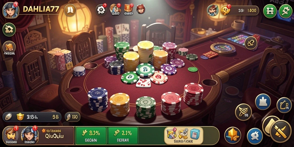Gameplay QiuQiu menarik di DAHLIA77 dengan grafis menawan.