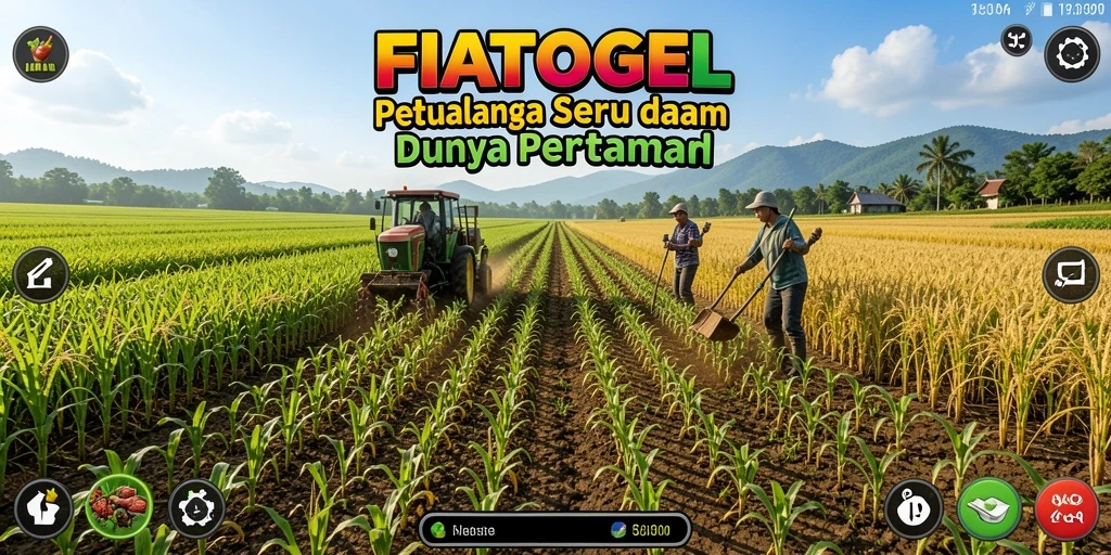 Screenshot FIATOGEL menunjukkan petualangan menyenangkan dalam pertanian.
