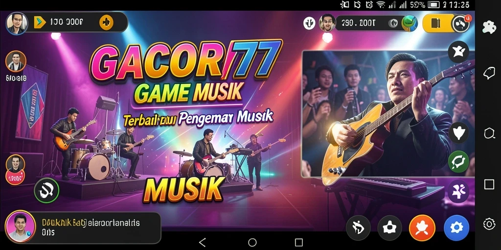 Tampilan gameplay <strong>GACOR77</strong> yang seru dan interaktif saat bermain musik.