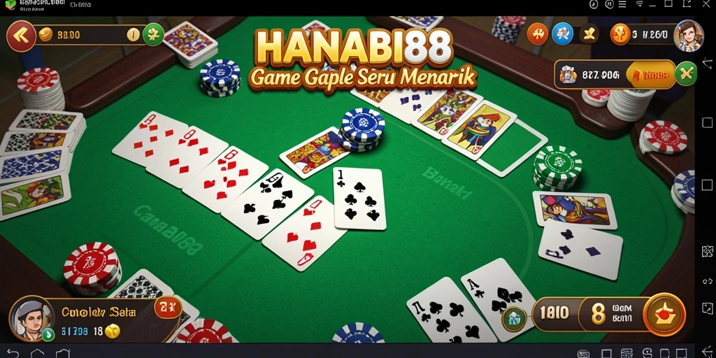 Screeshot gameplay seru Gaple di HANABI88.