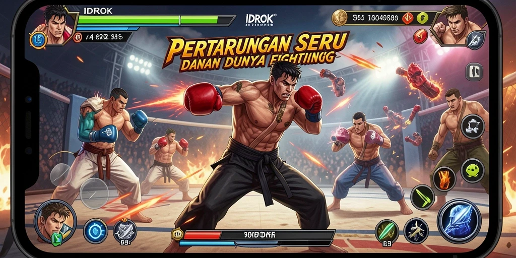 Gameplay seru dalam pertarungan karakter di IDROK.