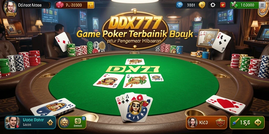 Tampilan gameplay mendebarkan dengan berbagai meja poker di IDX777.