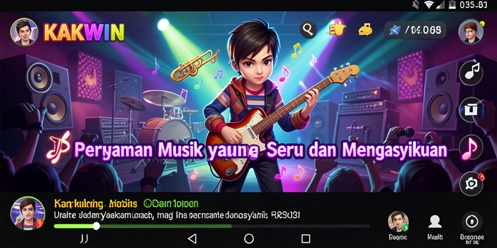 Tampilan gameplay KAKWIN yang penuh warna dan interaktif
