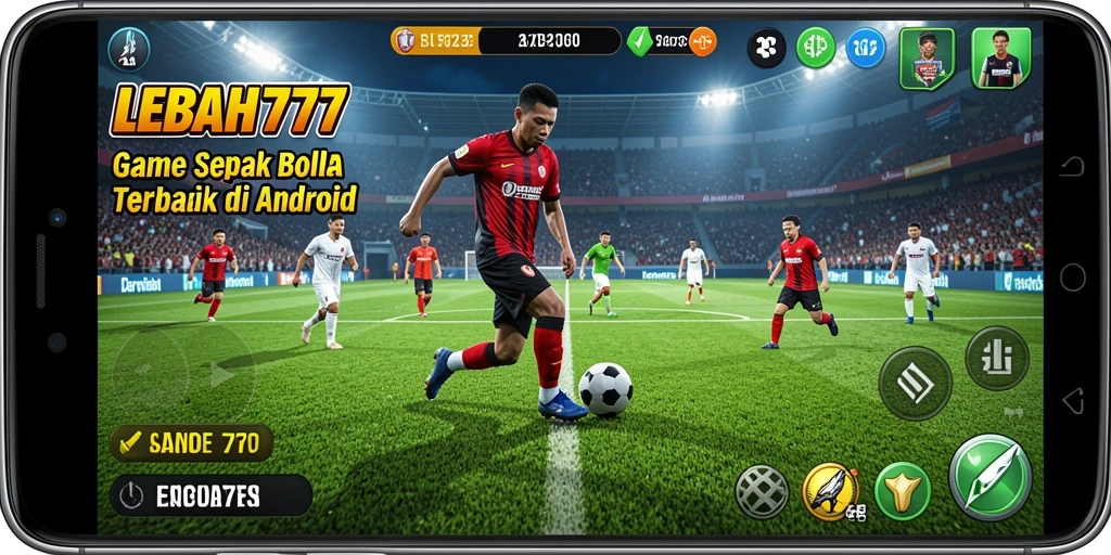 Screenshot LEBAH777 menampilkan aksi seru di lapangan sepak bola.