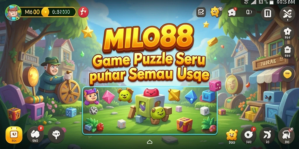 Tampilan gameplay menarik dalam game Puzzle MILO88.