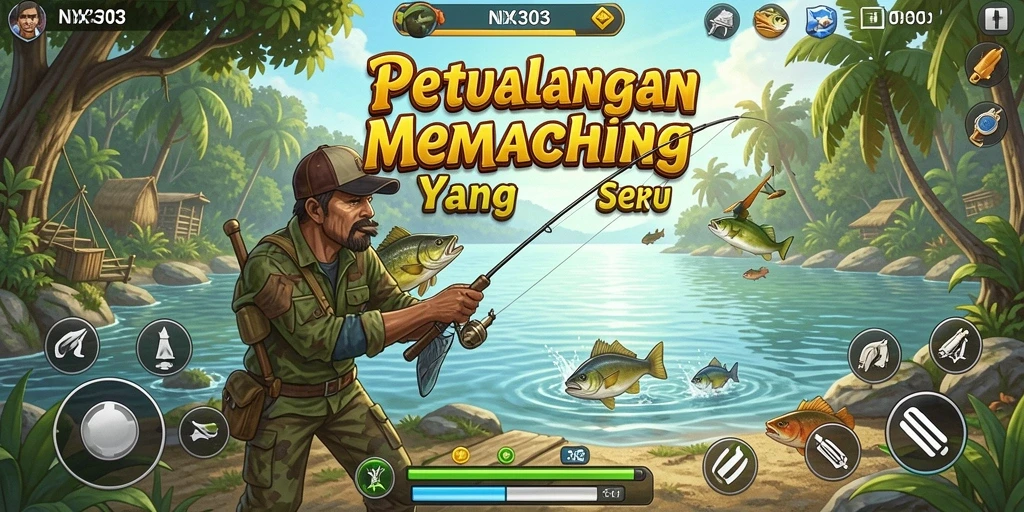 Tangkapan ikan besar dalam gameplay NX303 yang menegangkan.
