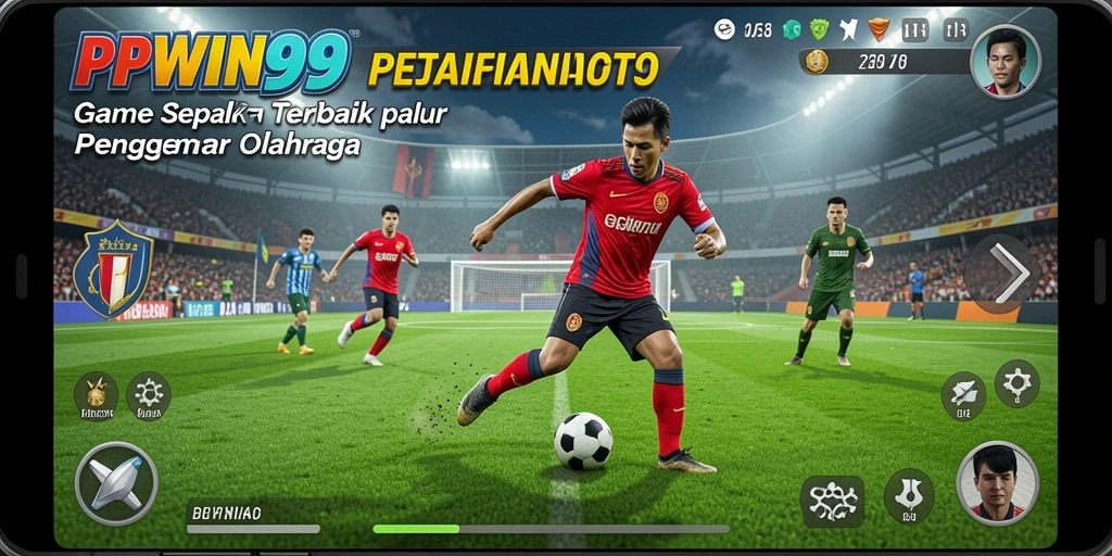 Tampilan gameplay menarik PPWIN99 dengan aksi sepak bola yang mendebarkan.
