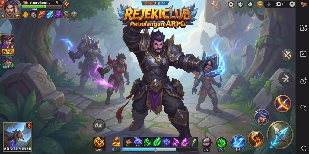 Tampilkan aksi seru dalam gameplay ARPG REJEKICLUB.