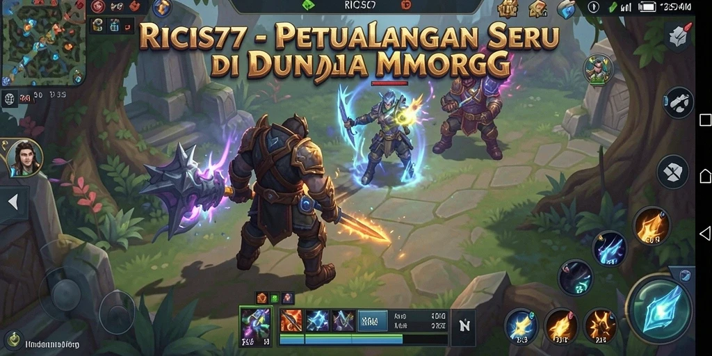 Screenshot pemain beraksi di dunia fantasi RICIS77.