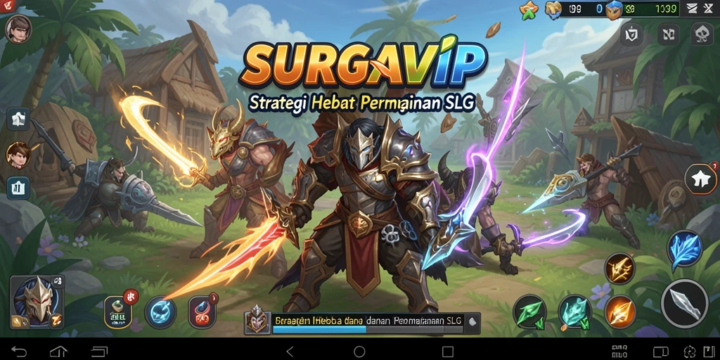 Tampilan gameplay SURGAVIP dengan aksi strategi yang mendebarkan.