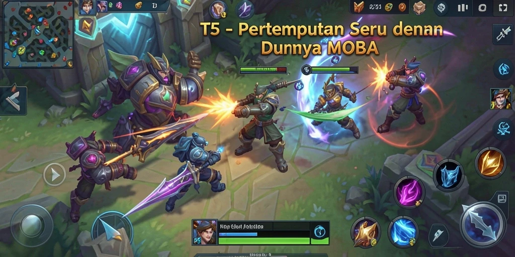 Screenshot gameplay T6 menampilkan aksi seru dalam pertarungan tim.