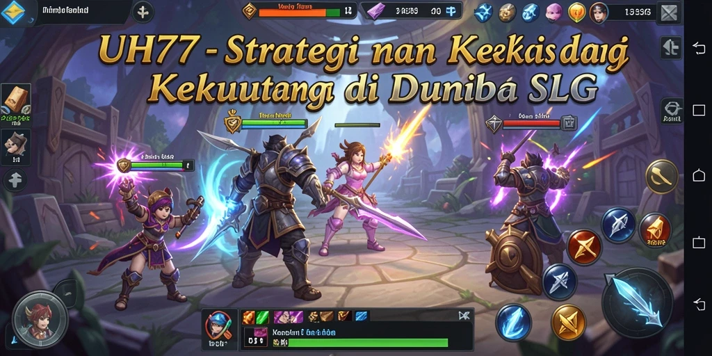 Tangkapan layar UH77 menunjukkan aksi dan strategi mendalam dalam gameplay SLG.